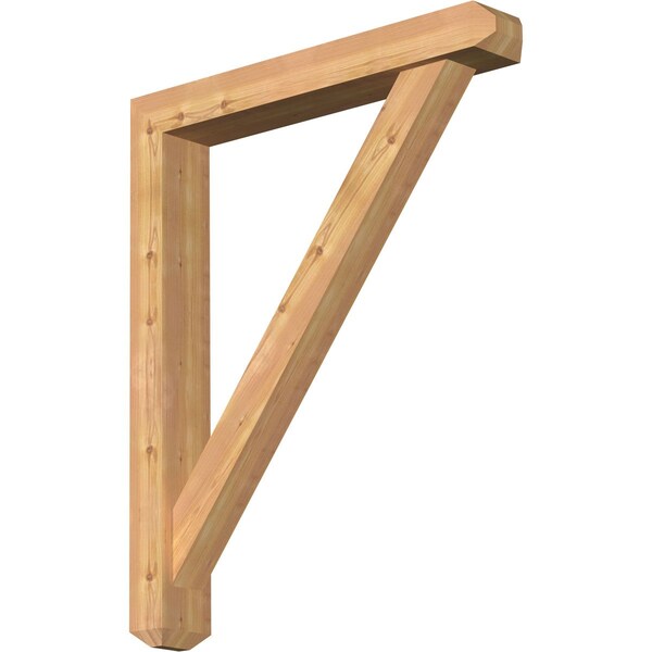 Ekena Millwork Traditional Craftsman Smooth Bracket w/ Offset Brace, Western Red Cedar, 5 1/2"W x 36"D x 44"H BKT0604X36X44TRA04SWR - main